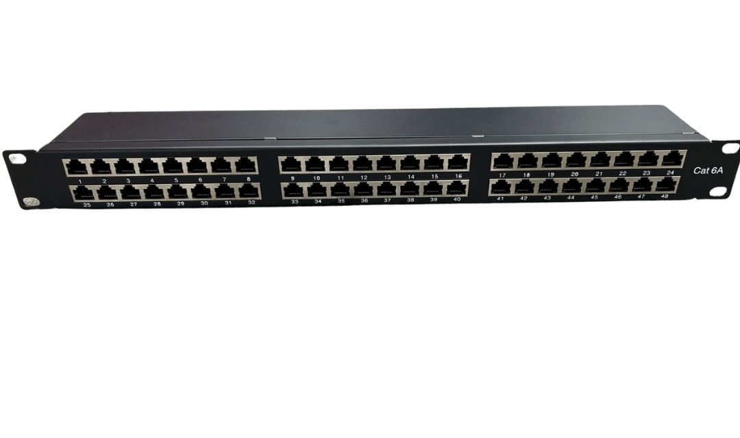 Patch panel CAT6A blindado de 48 puertos - LA CASA DEL TELEFONO