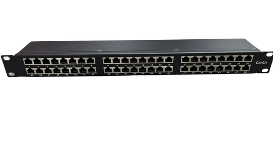 Patch panel CAT6A blindado de 48 puertos - LA CASA DEL TELEFONO
