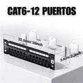 Patch Panel Cat6 de 12 puertos con base de pared