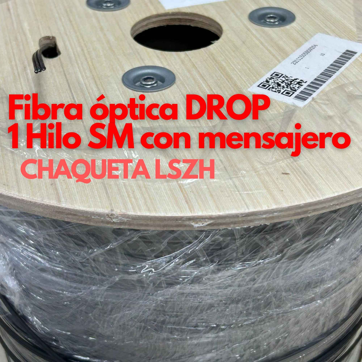 Pie de Fibra óptica drop 1 hilo monomodo con mensajero - LA CASA DEL TELEFONO