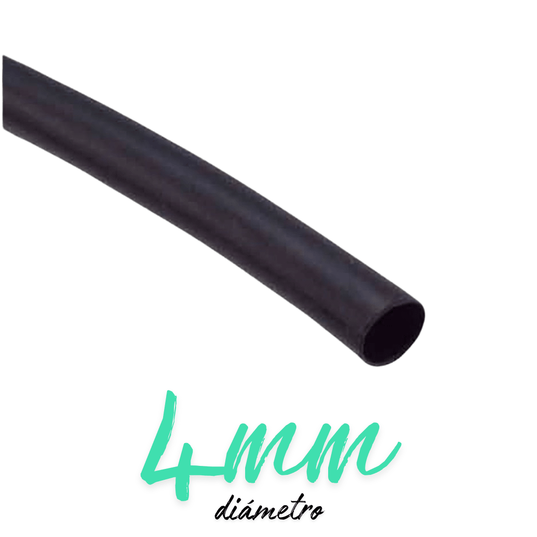 Pie de termoencogible 4mm de diámetro color negro RSFR-H4.0BK - LA CASA DEL TELEFONO