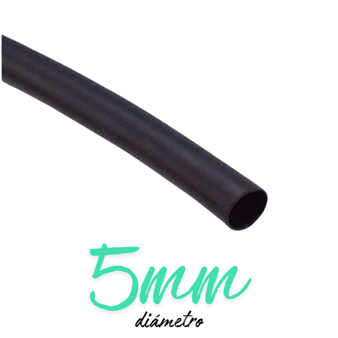 Pie de termoencogible 5mm de diámetro color negro RSFR-H5.0BK - LA CASA DEL TELEFONO