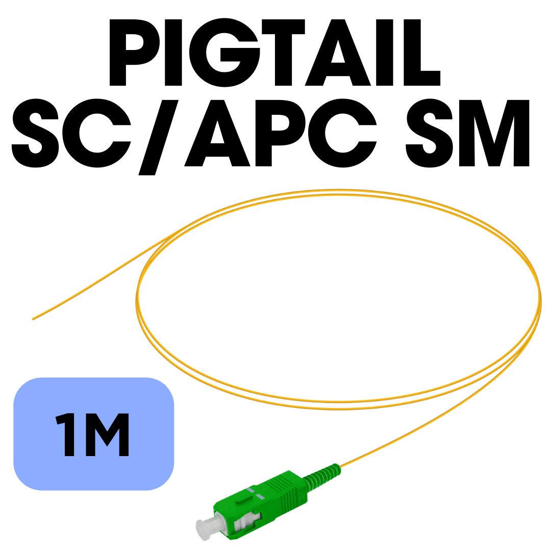 Pigtail de fibra SC/APC simplex SM 1M Kuwes 12-OUS3441M - LA CASA DEL TELEFONO