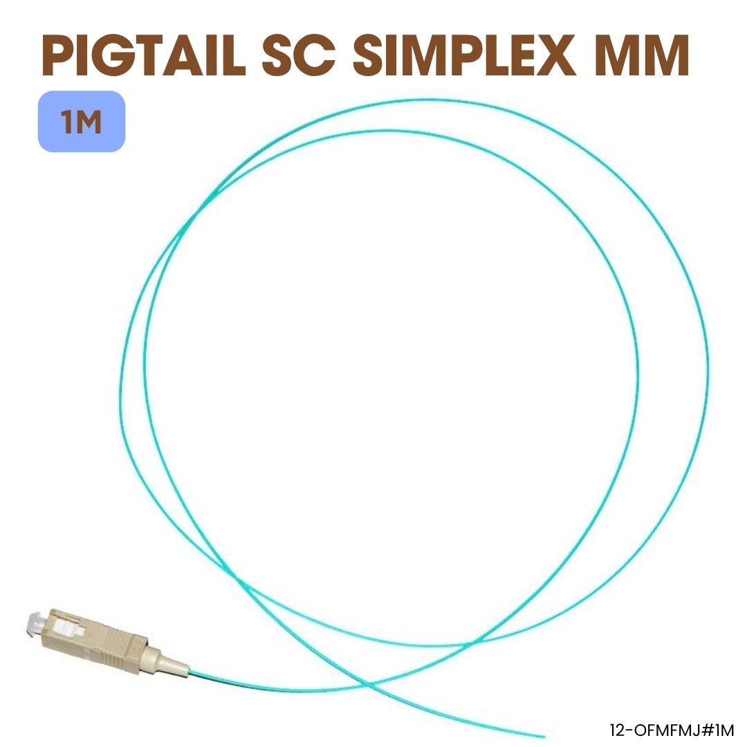 Pigtail SC simplex OM3 50/125 multimodo LSZH aqua 1m Kuwes 12-OFMFMJ fibra 