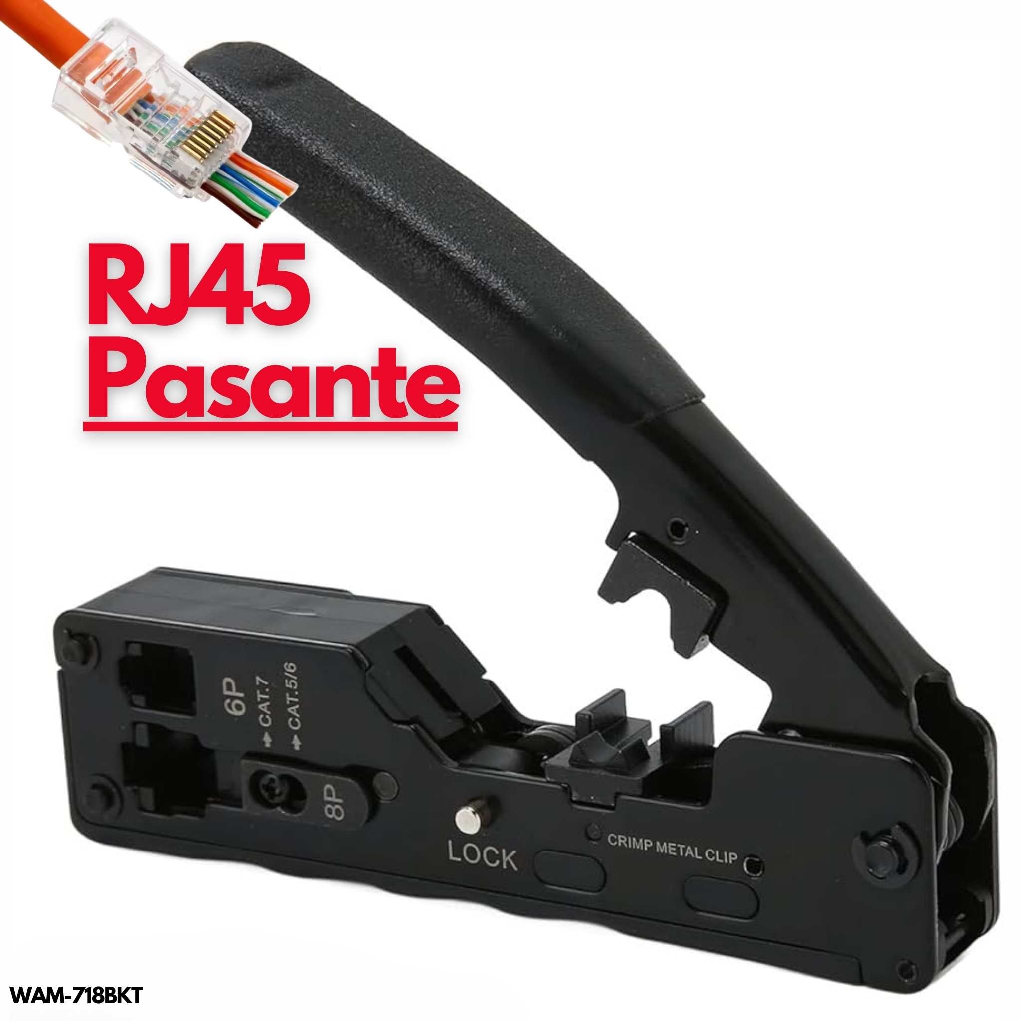 Crimpadora RJ45 RJ11 pass through para cables Cat6 y Cat7 en Panamá