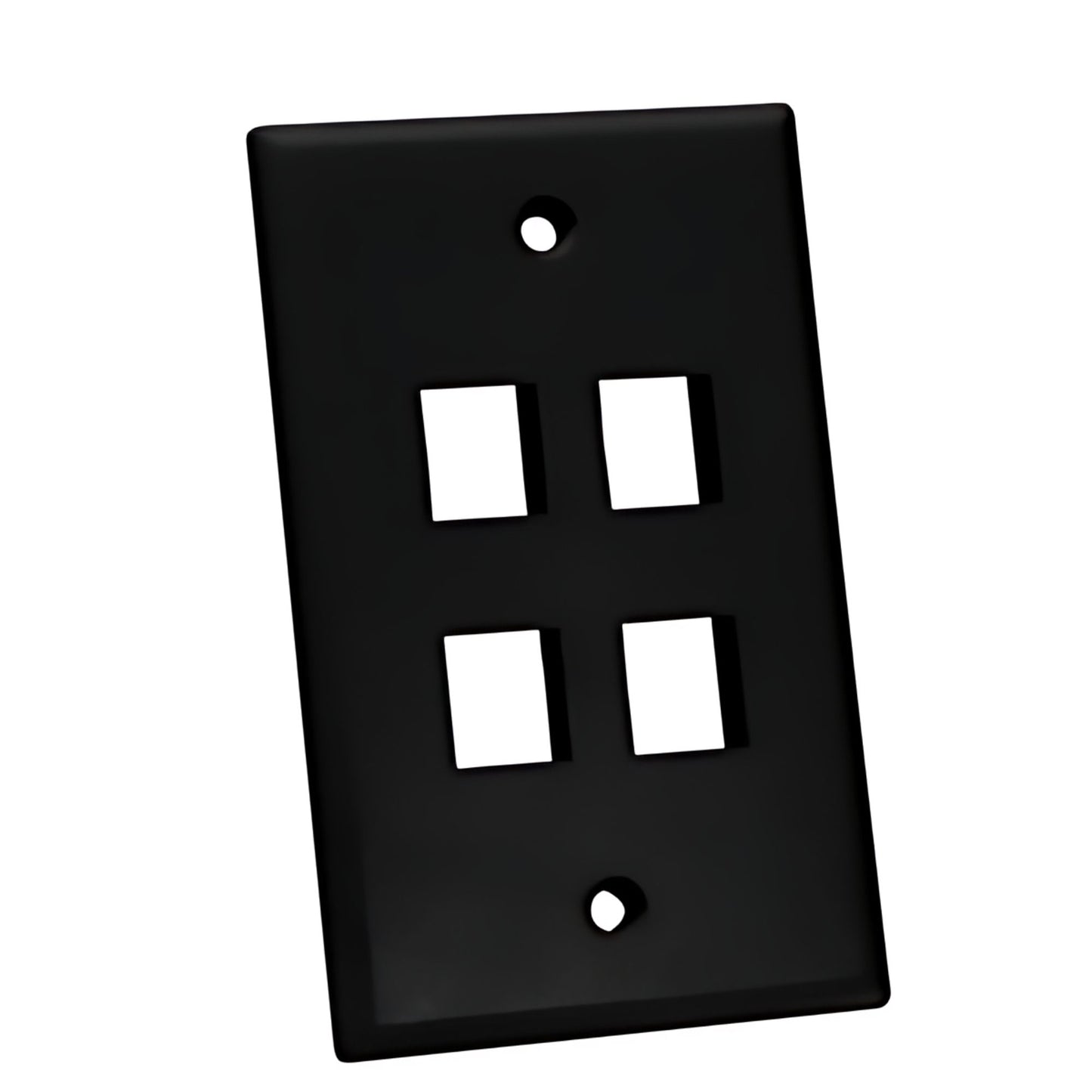placa keystone 4 puertos negra quest nfp-1041 faceplate red rj45 panama