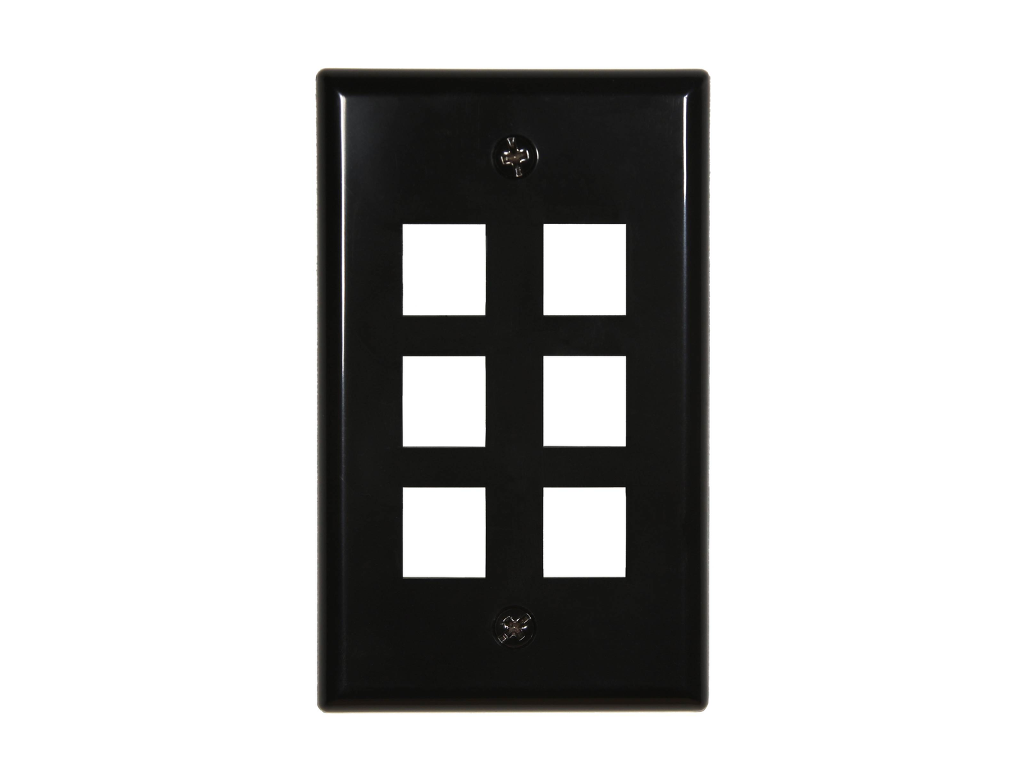 placa keystone 6 puertos negra quest nfp-1061 faceplate red rj45