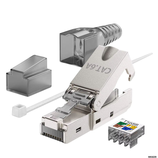Plug Cat6A blindado sin herramientas para instaladores