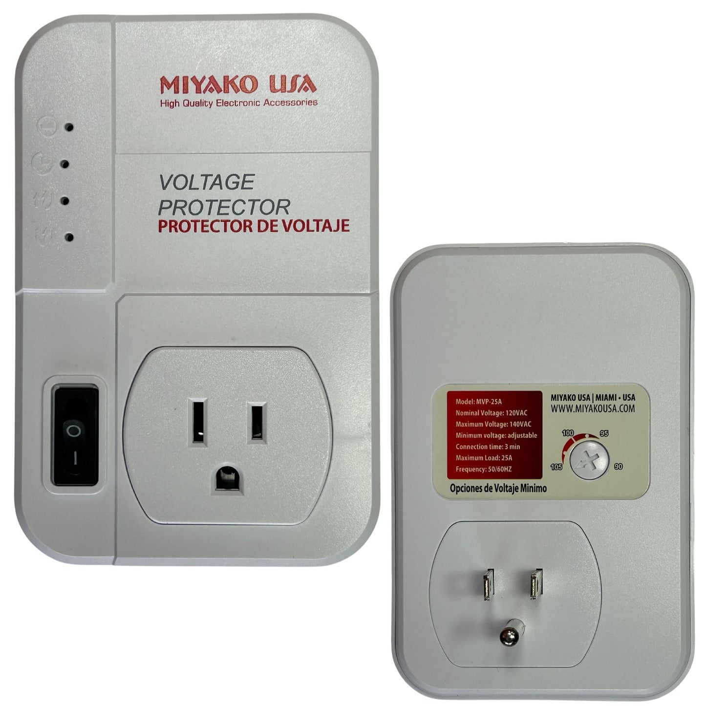 Protector de voltaje 25A para nevera, congelador y Aire acondicionado – Miyako MVP-25A
