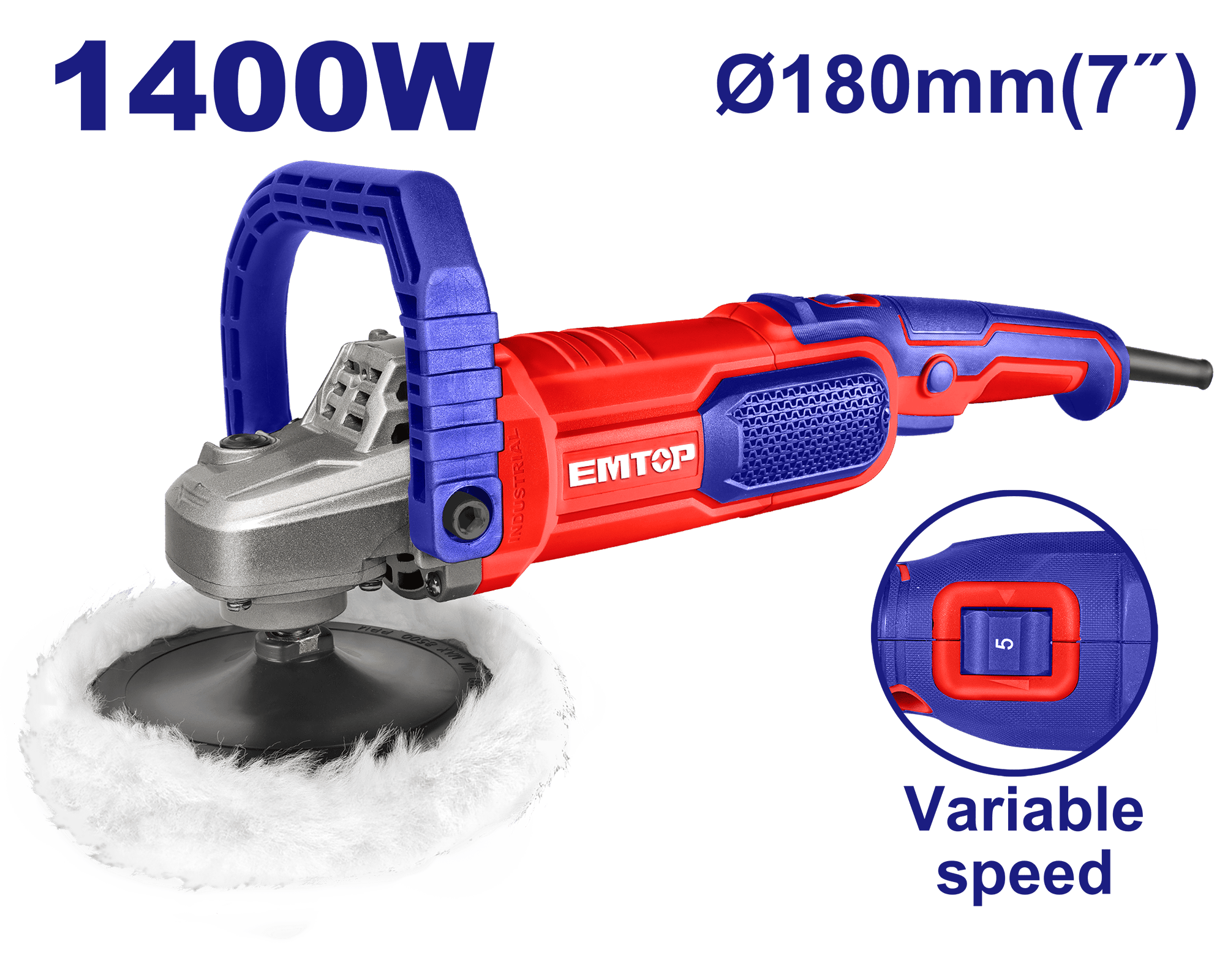 Pulidora de carro EMTOP ULAPR1402 de 1400W - LA CASA DEL TELEFONO