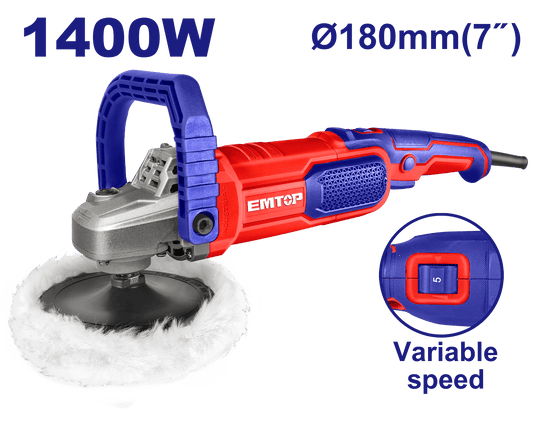 Pulidora de carro EMTOP ULAPR1402 de 1400W - LA CASA DEL TELEFONO