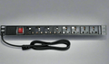 Regleta PDU horizontal para rack de 8 salidas universales