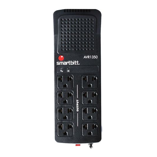 Regulador de voltaje Smartbitt AVR1350 1350VA 8 tomas protector eléctrico 