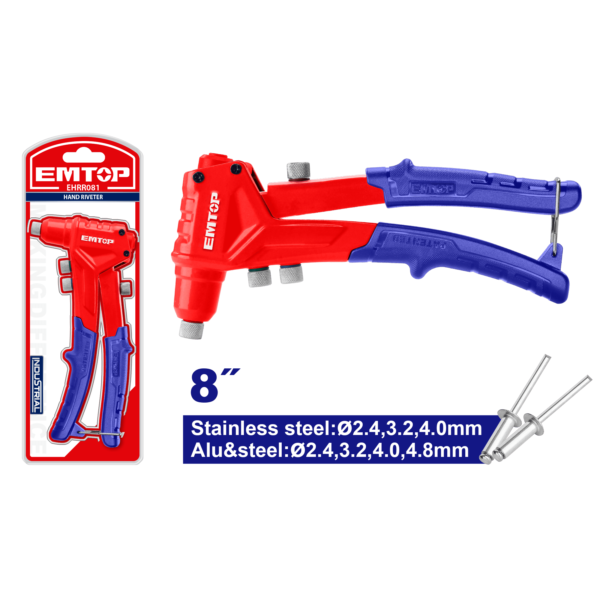 Remachadora industrial de 8” - LA CASA DEL TELEFONO