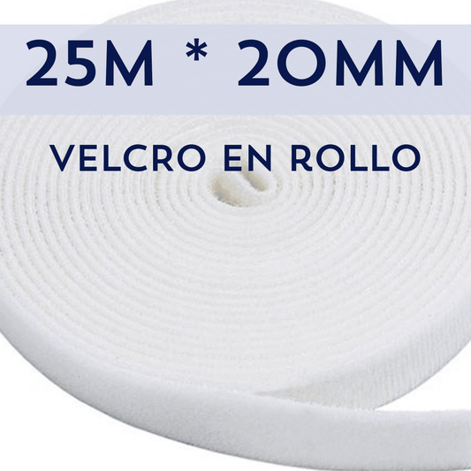 Rollo de velcro blanco 25M Kuwes KRGT-2075WH - LA CASA DEL TELEFONO