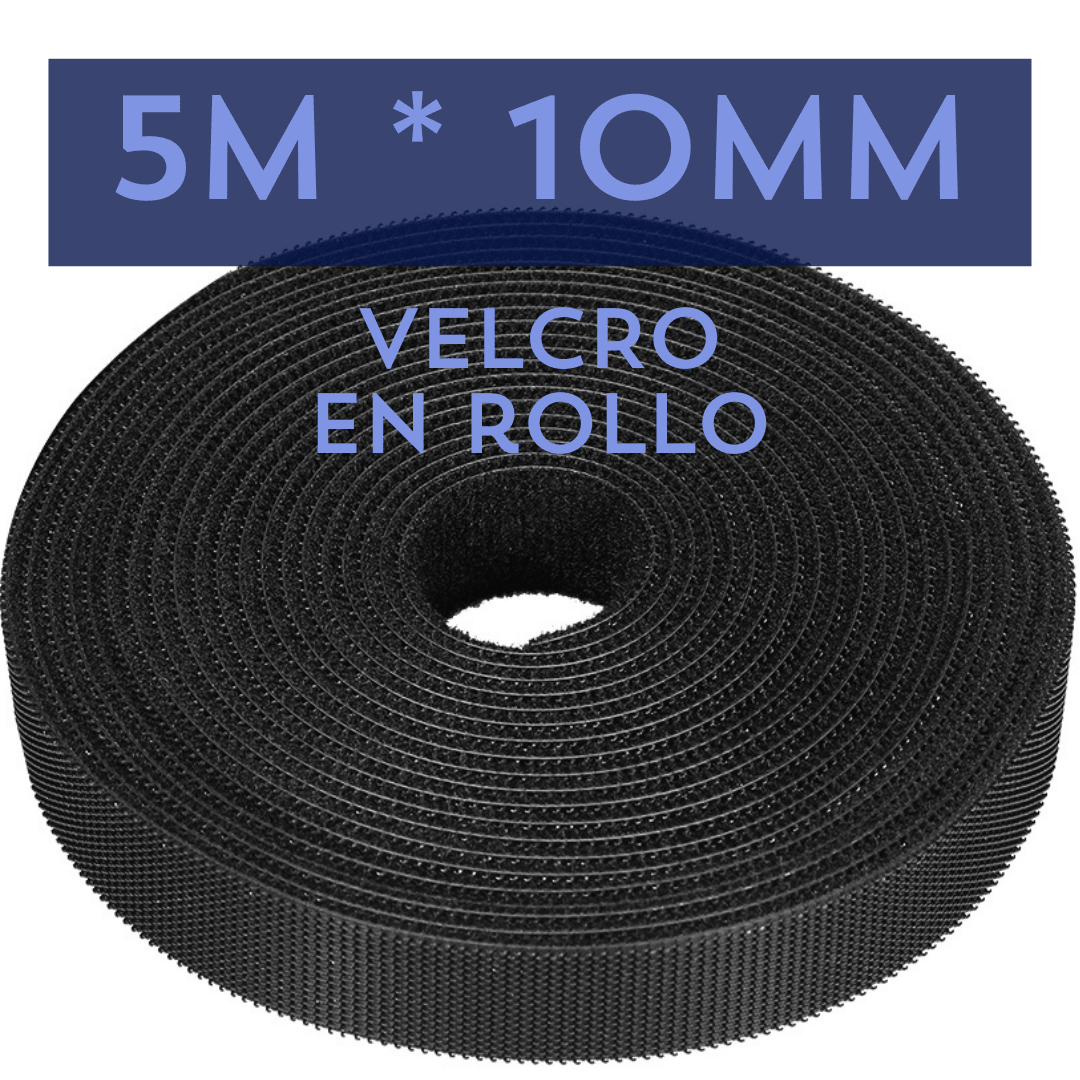 Rollo de velcro negro de 5M Kuwes KRGT-1005BK - LA CASA DEL TELEFONO