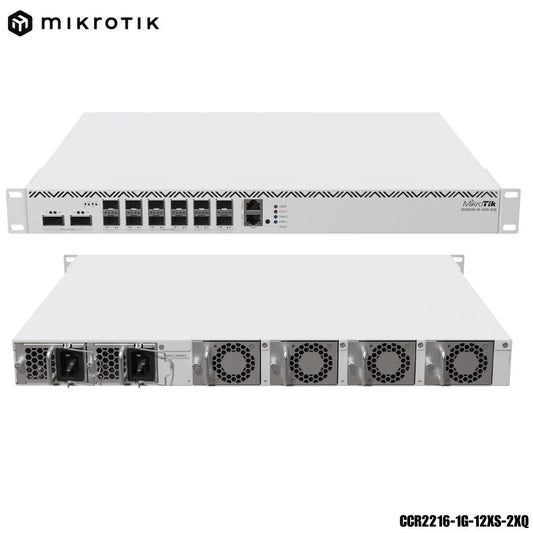 Router Mikrotik CCR2216-1G-12XS-2XQ 16 núcleos 100G y 25G - LA CASA DEL TELEFONO