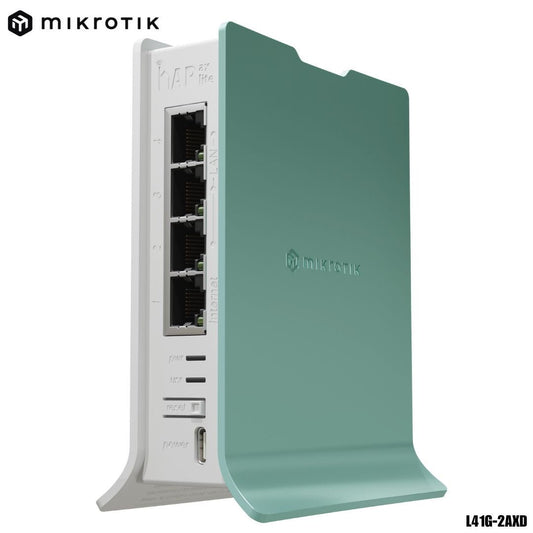Router MikroTik hAP ax lite L41G-2axD (Wi-Fi 6 AX) con 4 Puertos Gigabit - LA CASA DEL TELEFONO