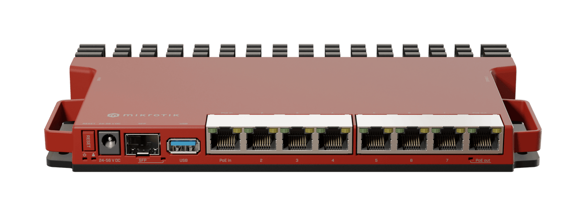 Router MikroTik L009UiGS-RM (Rackeable): 8 Puertos Gigabit, SFP 2.5G y PoE Out - LA CASA DEL TELEFONO