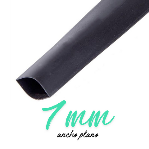Pie de termoencogible con ancho plano de 7mm negro RSFR-H7.0BK