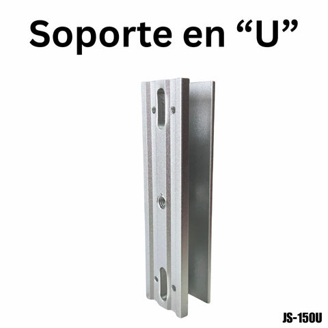 Soporte en U para cerradura magnética 300 libras para puerta de vidrio