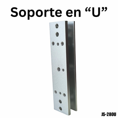 Soporte en U para cerradura magnética 600 libras para puerta de vidrio