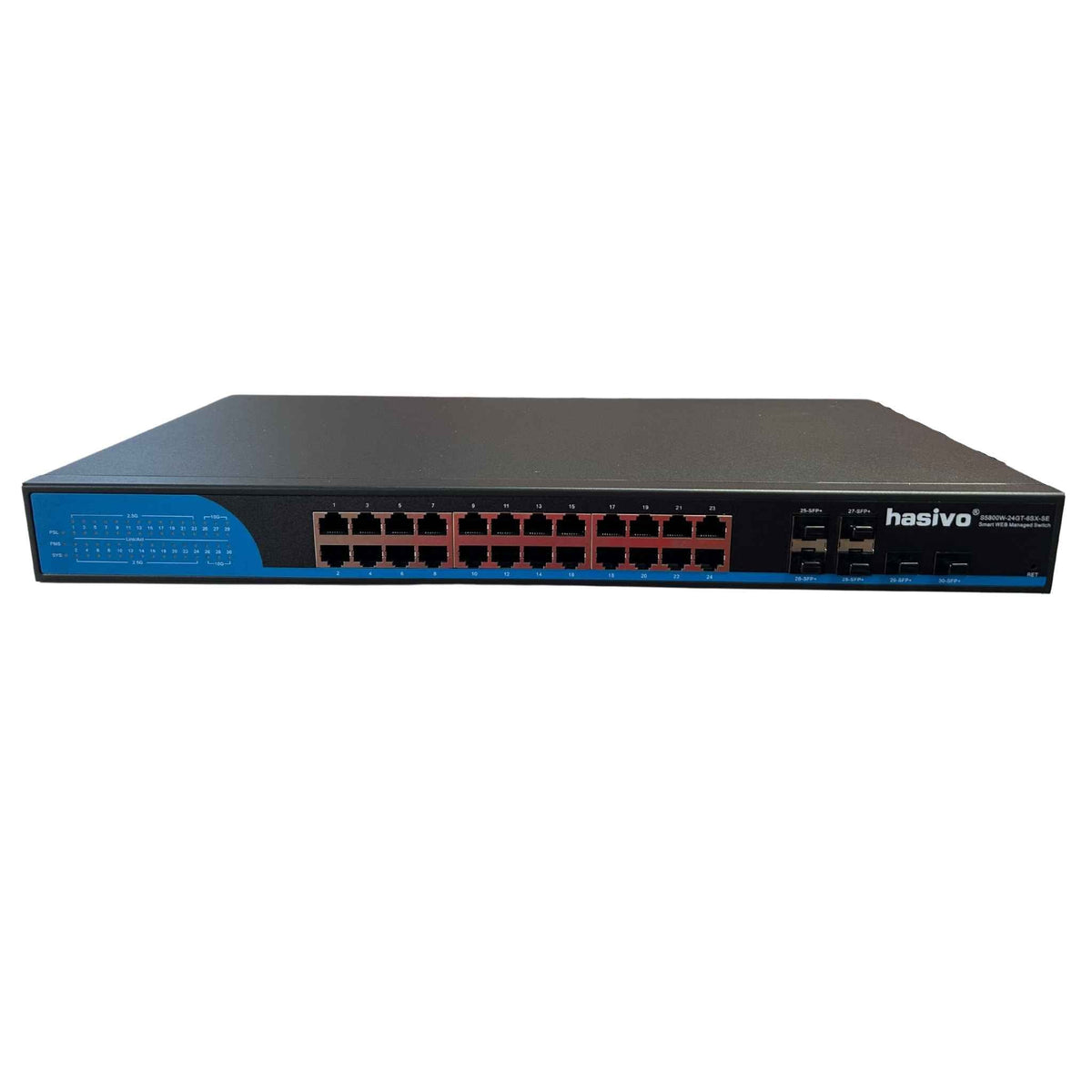 Switch administrable de 24 puertos 2.5G + 6 puertos 10G SFP+ hasivo S5800W-24GT-6SX-SE - LA CASA DEL TELEFONO