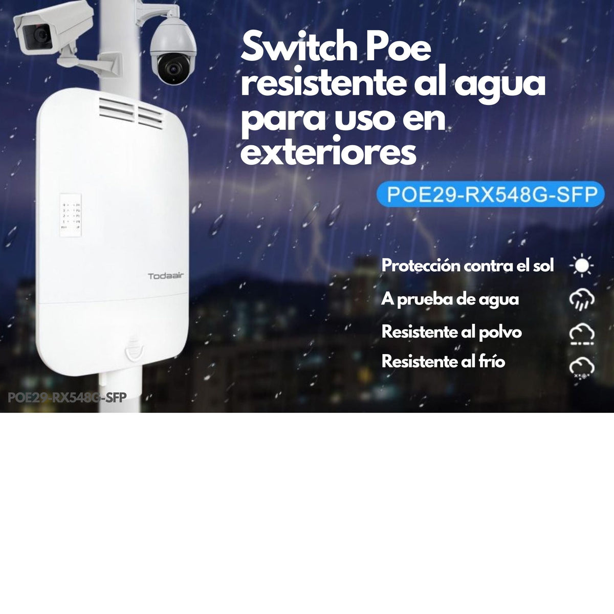Switch de exterior 4 puertos gigabit PoE - LA CASA DEL TELEFONO