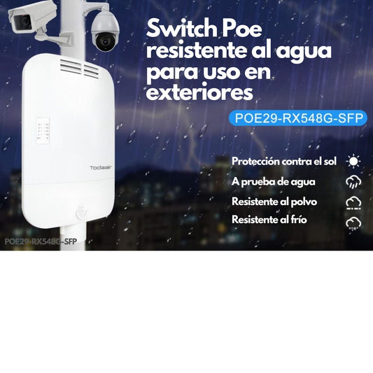 Switch de exterior 4 puertos gigabit PoE - LA CASA DEL TELEFONO