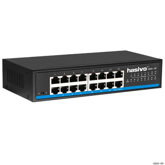 Switch Fast Ethernet 16 puertos Hasivo S800-16F para oficina