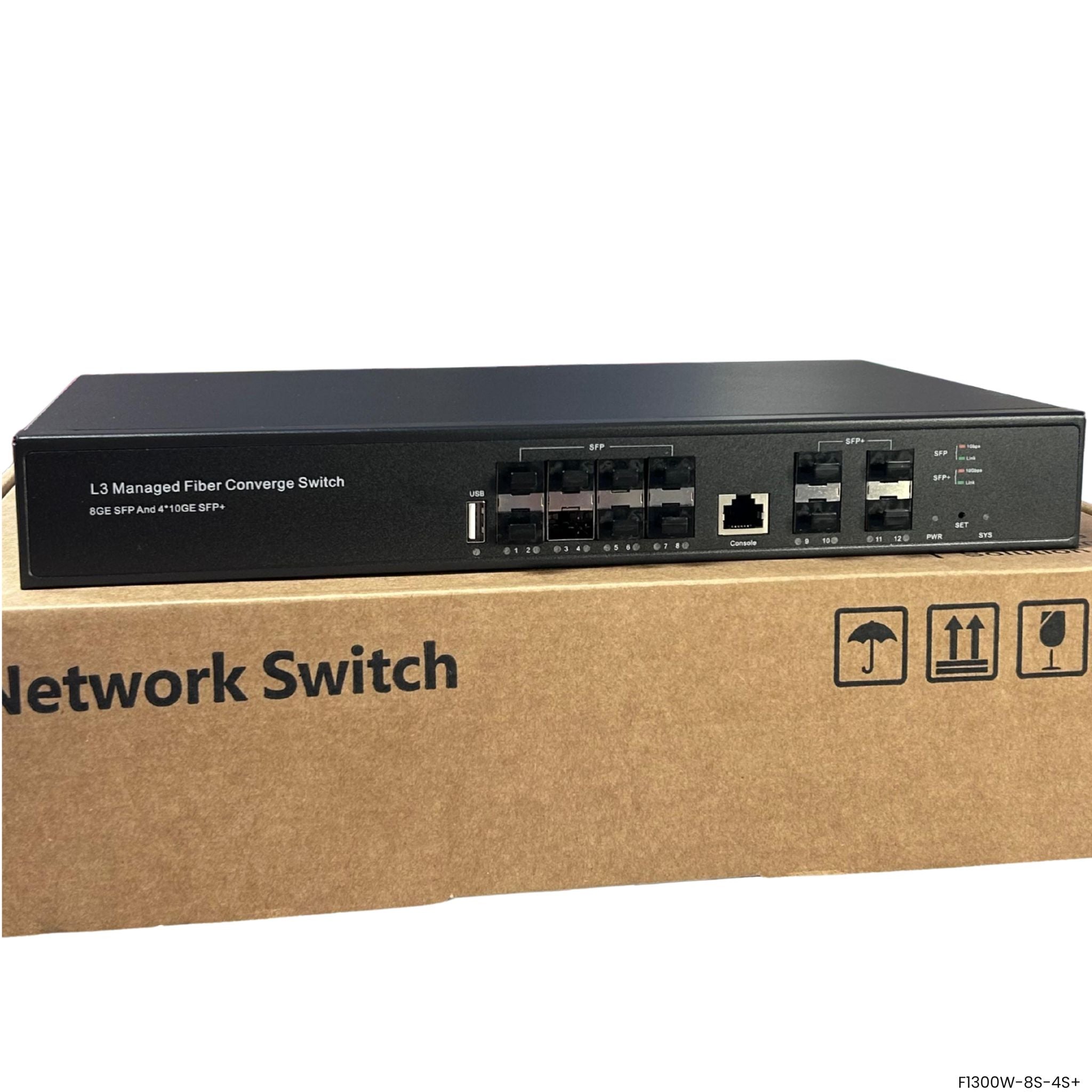 Switch de fibra L3 Hasivo F1300W-8S-4S+ para enlaces ISP