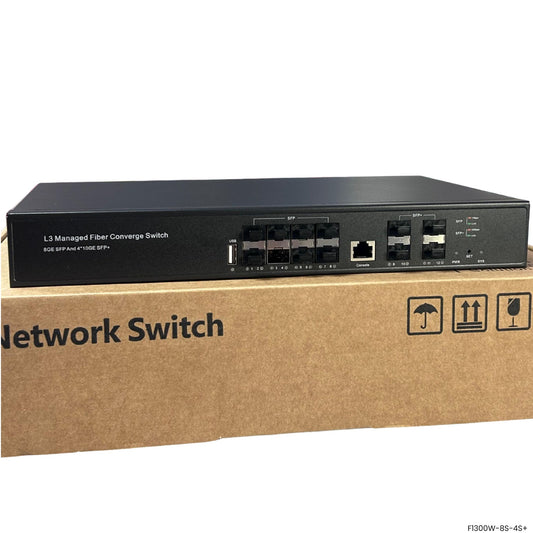 Switch de fibra L3 Hasivo F1300W-8S-4S+ para enlaces ISP