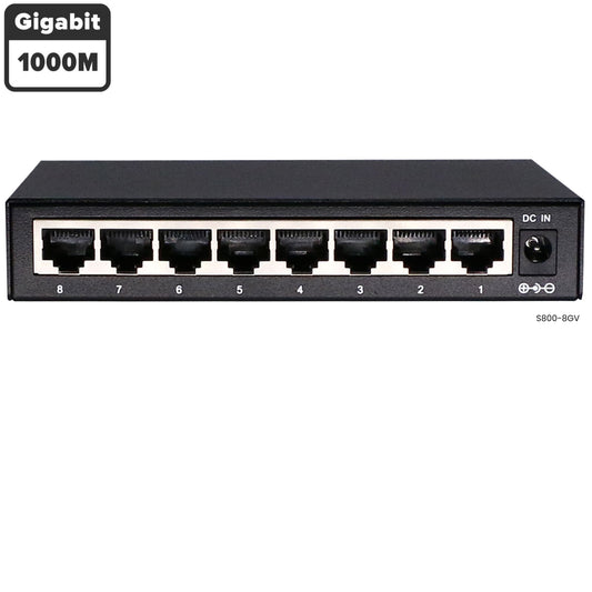 Switch Gigabit 8 puertos Hasivo S800-8GV para redes rápidas