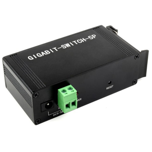 Switch Gigabit Industrial 5 Puertos Riel DIN Waveshare 21975 - LA CASA DEL TELEFONO