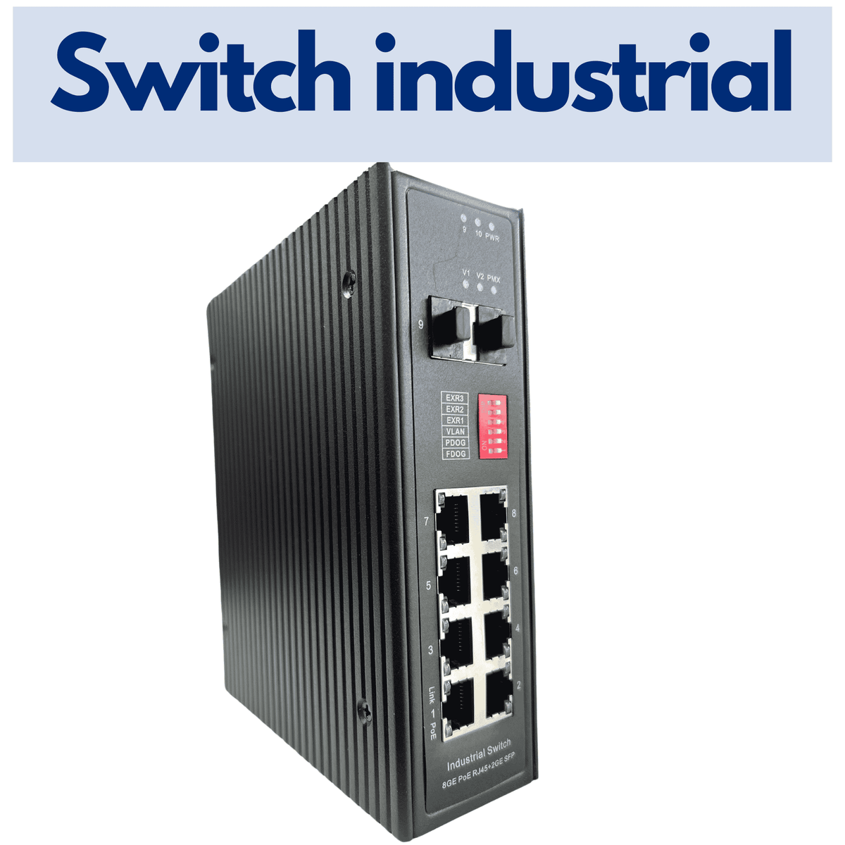 Switch industrial 8 puertos gigabit PoE + 2 GE SFP hasivo G1200P-8G-2S - LA CASA DEL TELEFONO