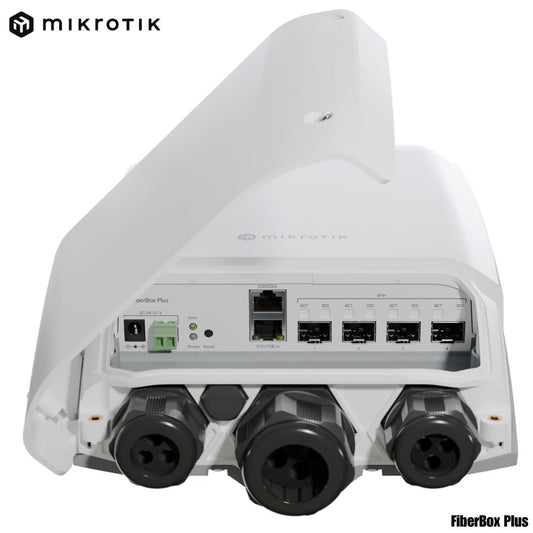 Switch MikroTik FiberBox Plus (CRS305-1G-4S+OUT) con 4 puertos SFP+ 10 Gigabit | para exterior - LA CASA DEL TELEFONO