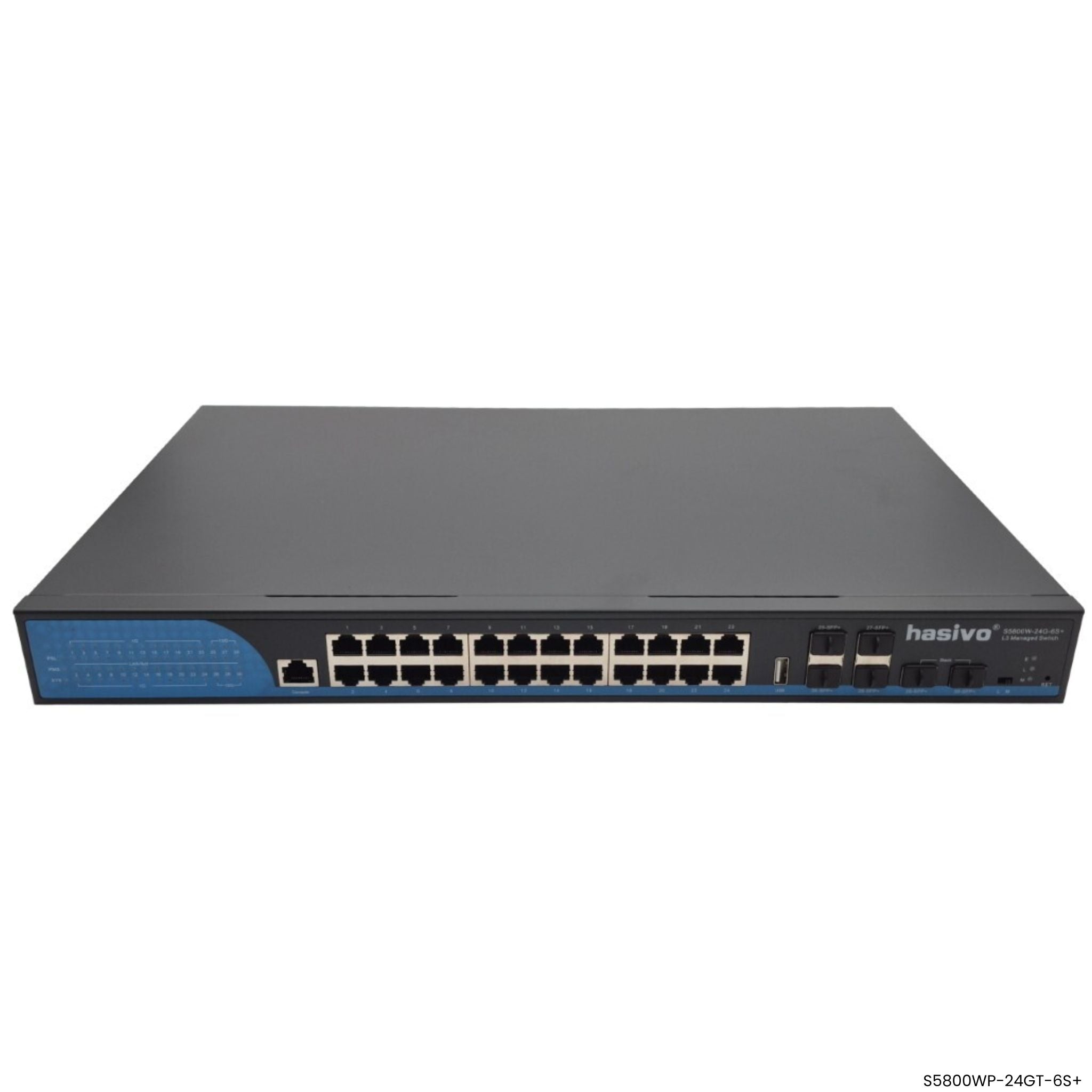 Switch PoE administrable 2.5G Hasivo S5800WP-24GT-6S+ para redes