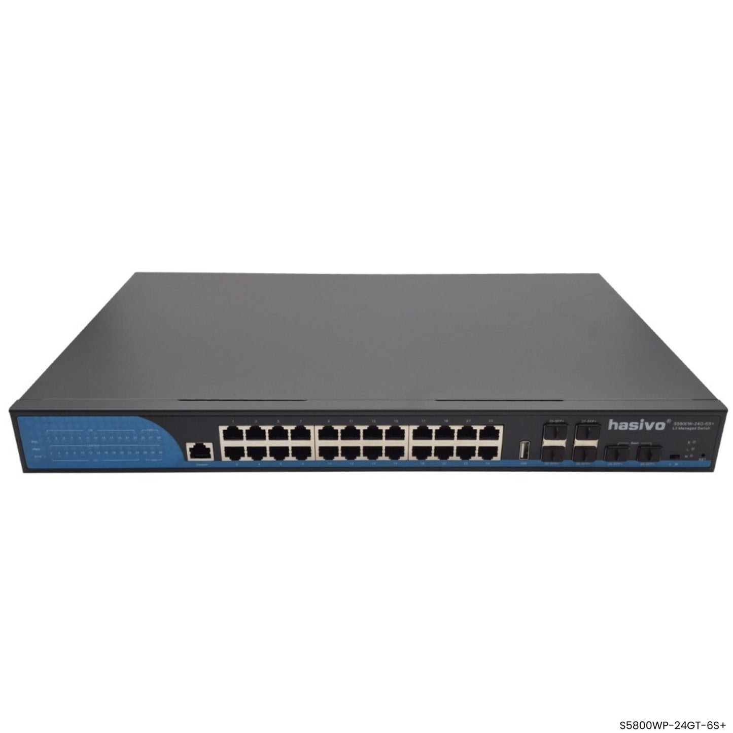 Switch PoE administrable 2.5G Hasivo S5800WP-24GT-6S+ para redes