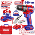Taladro de impacto 20V 66Nm sin escobillas EMTOP ULCIDL20668
