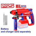 Taladro rotomartillo 20V SDS PLUS de 1350rpm 2.0J