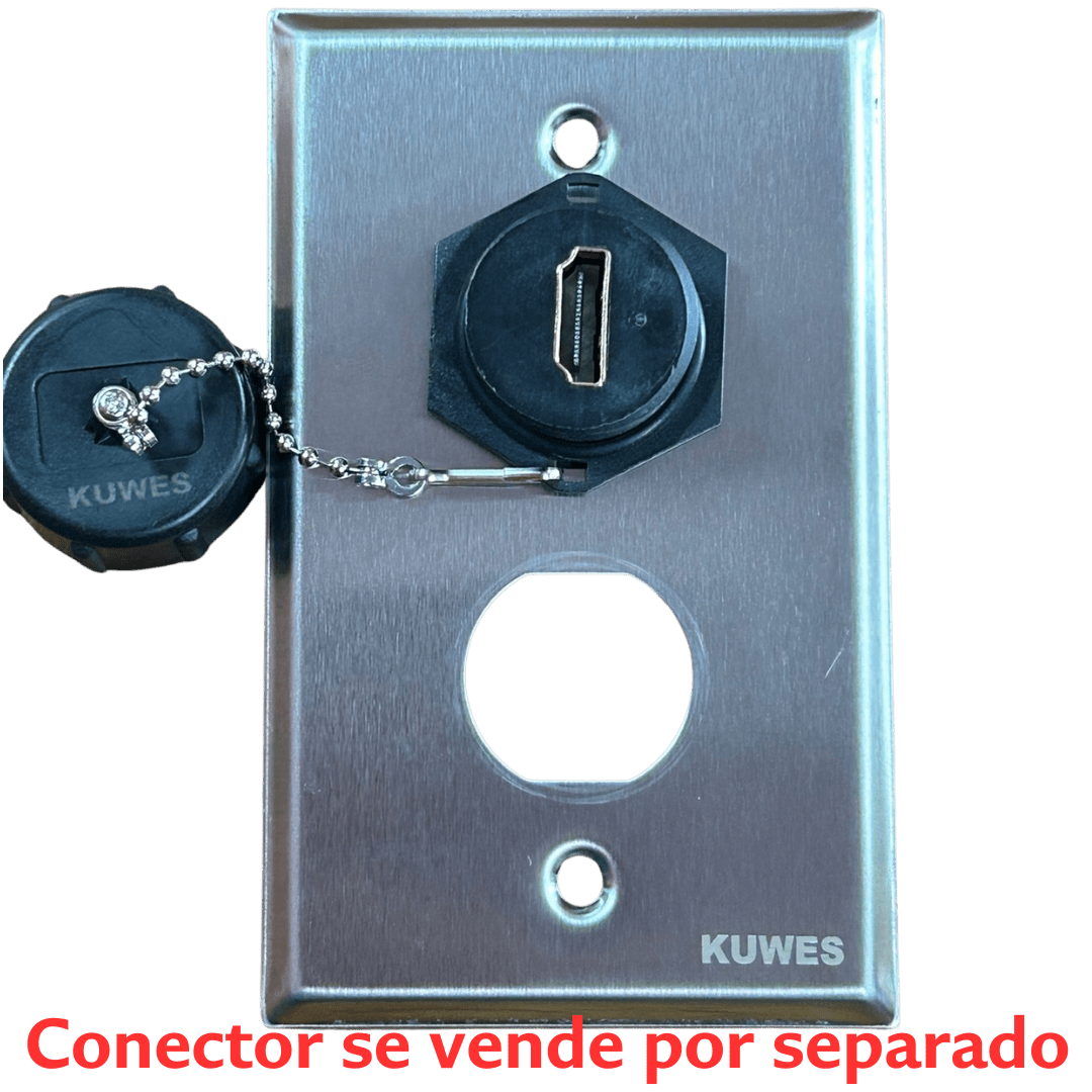 Tapa de acero inoxidable industrial 2 puertos - LA CASA DEL TELEFONO