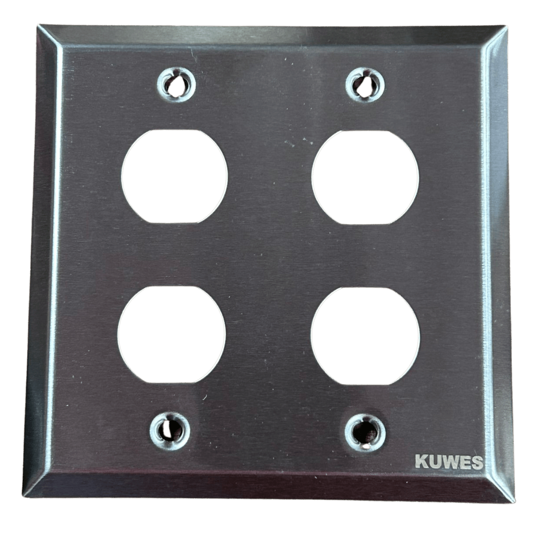 Tapa de acero inoxidable industrial 4 puertos - LA CASA DEL TELEFONO