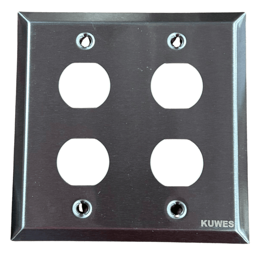 Tapa de acero inoxidable industrial 4 puertos - LA CASA DEL TELEFONO