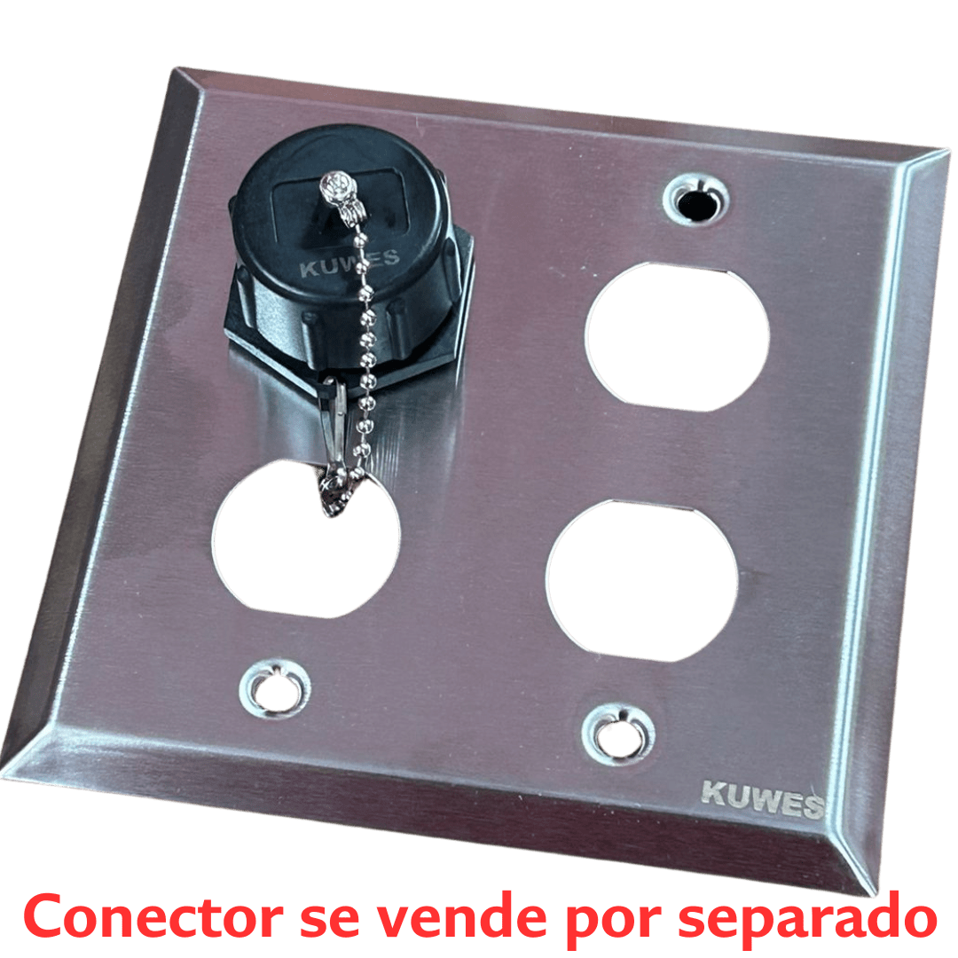 Tapa de acero inoxidable industrial 4 puertos - LA CASA DEL TELEFONO