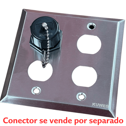 Tapa de acero inoxidable industrial 4 puertos - LA CASA DEL TELEFONO