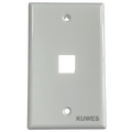 Tapa de pared de 1 puerto Kuwes 3001-29/WH