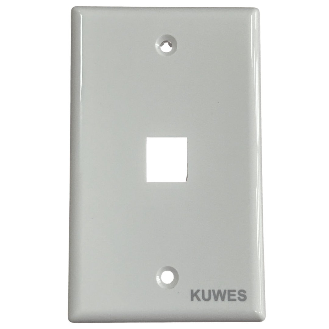 Tapa de pared de 1 puerto Kuwes 3001-29/WH - LA CASA DEL TELEFONO