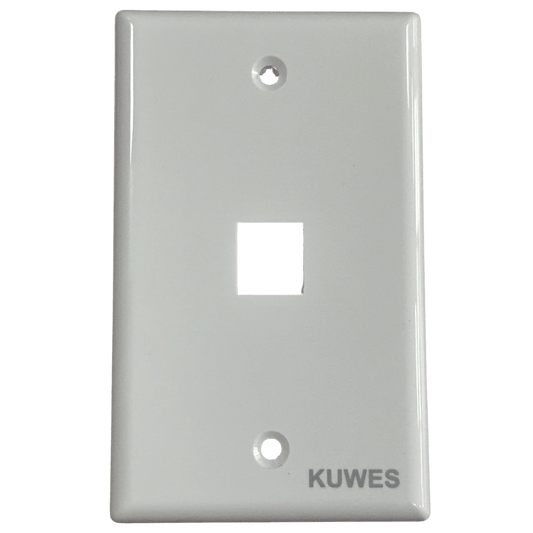 Tapa de pared de 1 puerto Kuwes 3001-29/WH - LA CASA DEL TELEFONO
