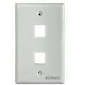 Tapa de pared de 2 puertos Kuwes 3002-29/WH