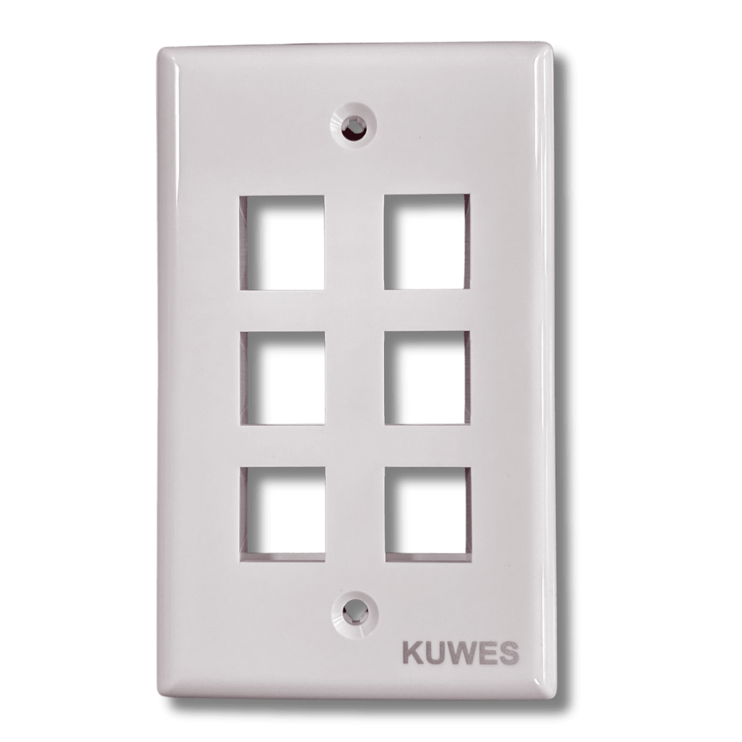 Tapa de pared de 6 puertos Kuwes AKL-25-3006-29 - LA CASA DEL TELEFONO